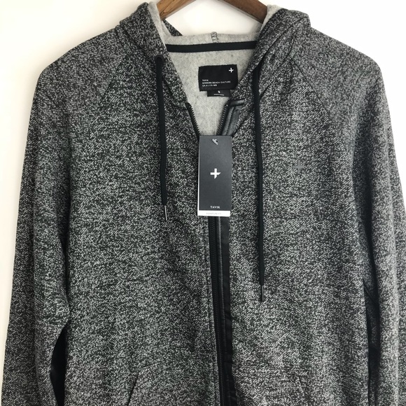 NWT Tavik Elbow Patch Full Zip Fleece Hoodie - Picture 2 of 7